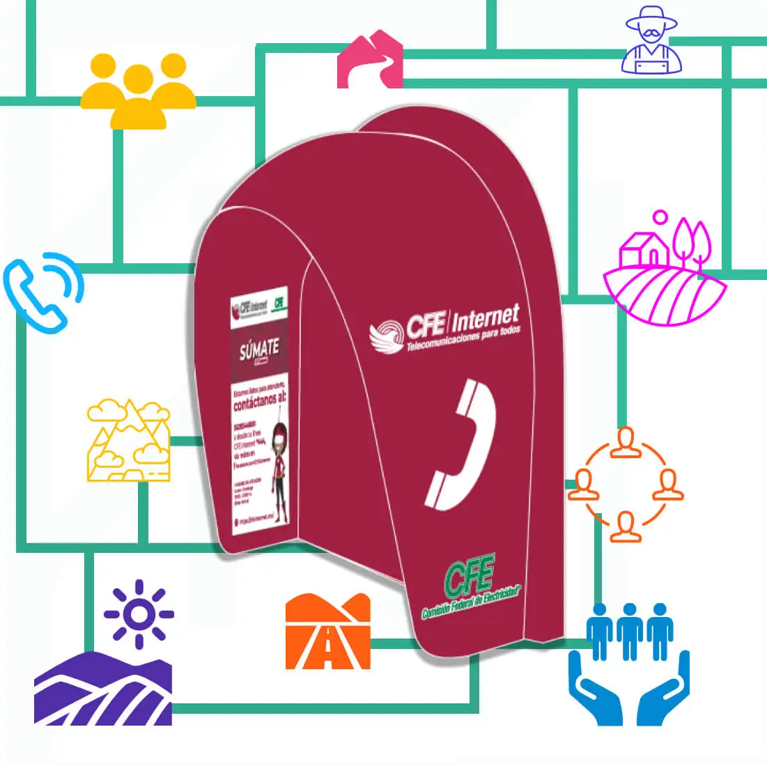 CFE internet cabinas telefónicas